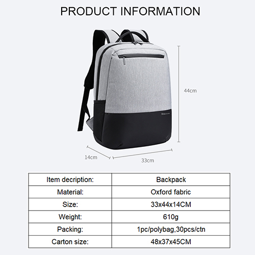 Daily backpack with USB recharge