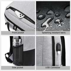 Daily backpack with USB recharge