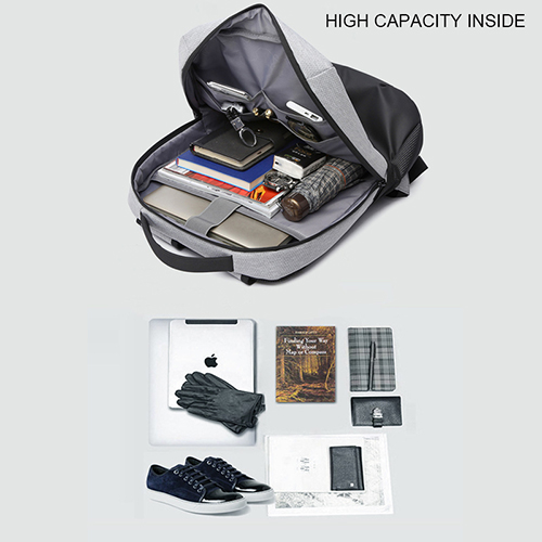 Daily backpack with USB recharge