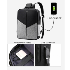 Daily backpack with USB recharge