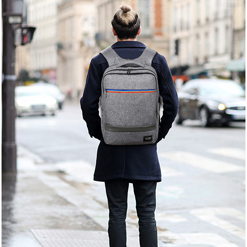 Daily backpack with USB recharge