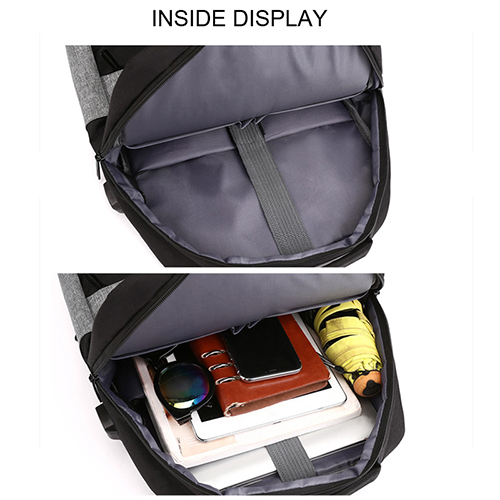 Daily backpack with USB recharge