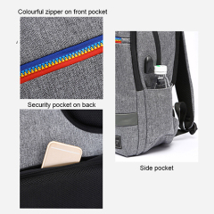 Daily backpack with USB recharge