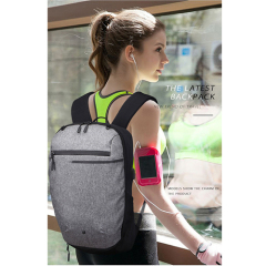 Daily backpack with basketball net pocket