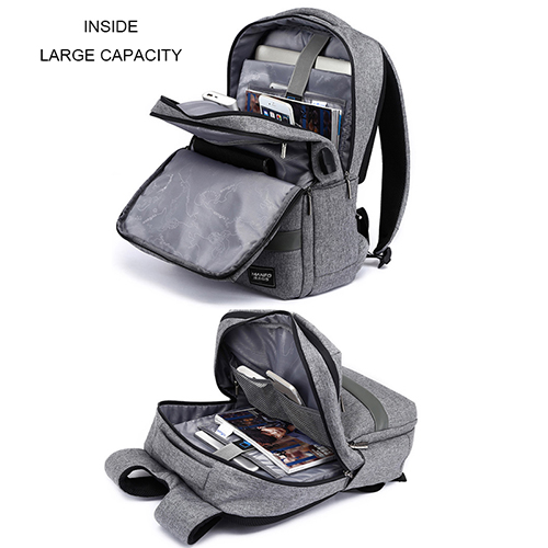 Daily backpack with USB recharge