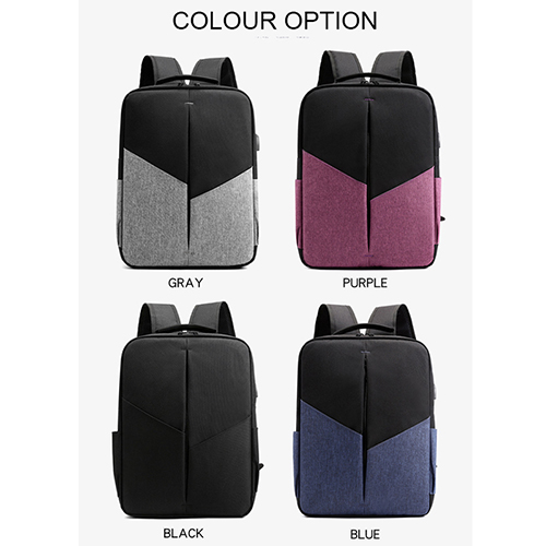 Daily backpack with USB recharge