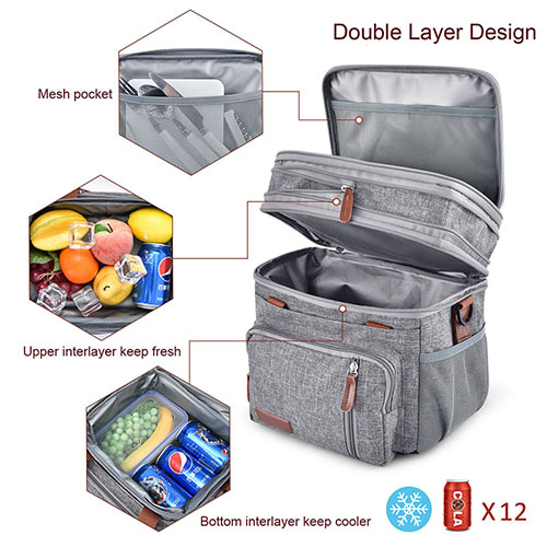 Insulation Lunch bag with double layer
