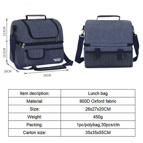 Lunch bag with many color