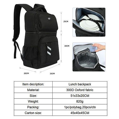 Insulation Waterproof Lunch backpack