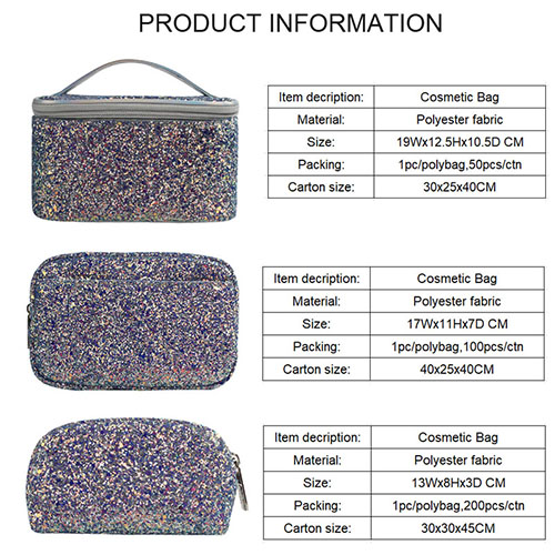 Cosmetic Bag with four-piece suit