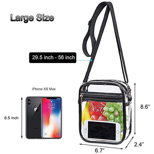 PVC transparent Messenger bag
