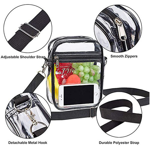PVC transparent Messenger bag