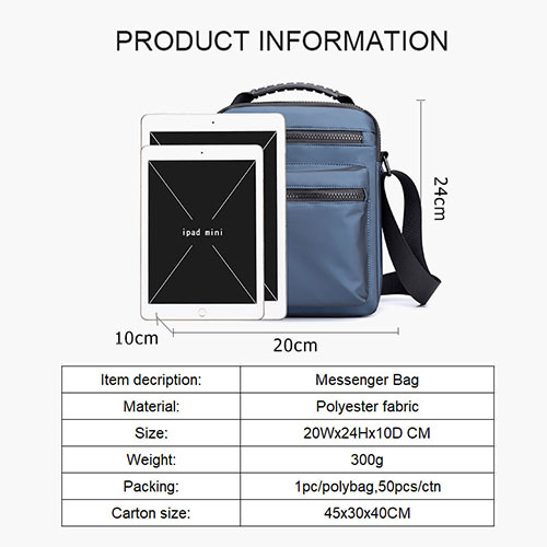 Men's Messenger bag with multicolor