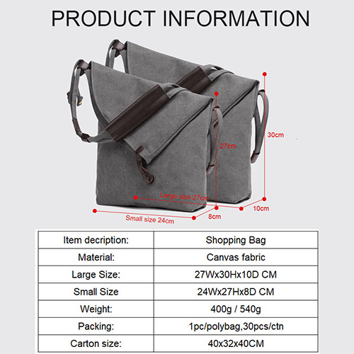 Hot sell Men's Women's messenger Shopping bag