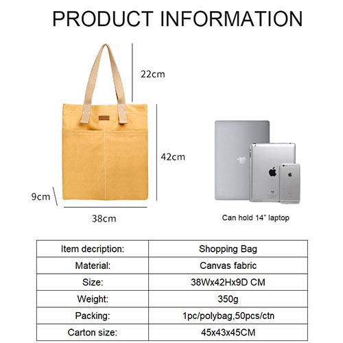 Fashion canvas shopping bag