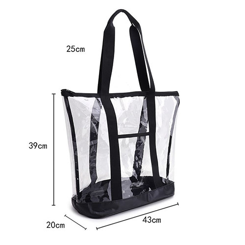 Transparent PVC shopping bag