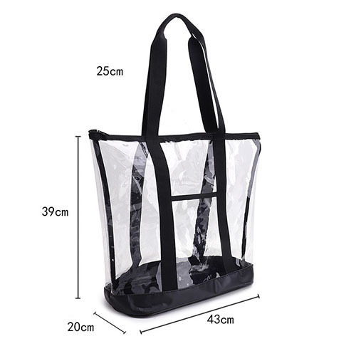 Transparent PVC shopping bag