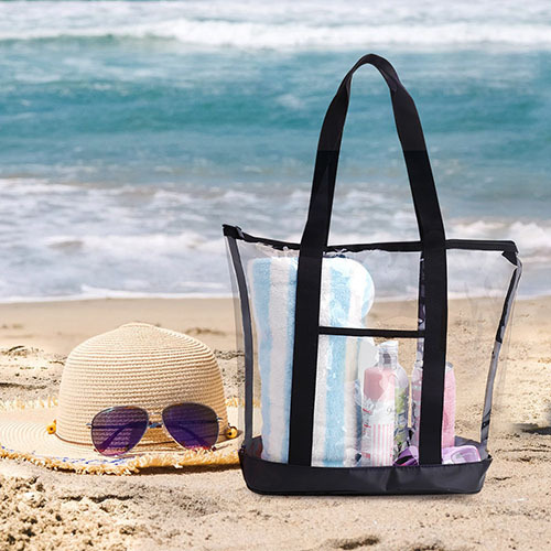 Transparent PVC shopping bag