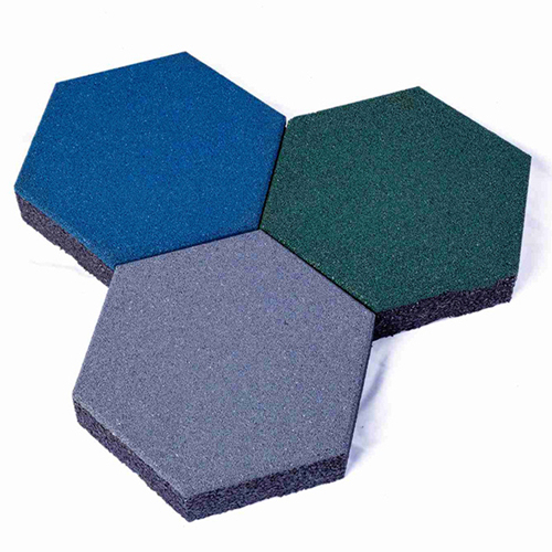 HAXAGONAL RUBBER TILES