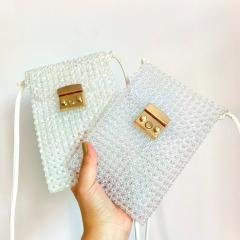 Handmade Beads Pochette Bag with Hasp