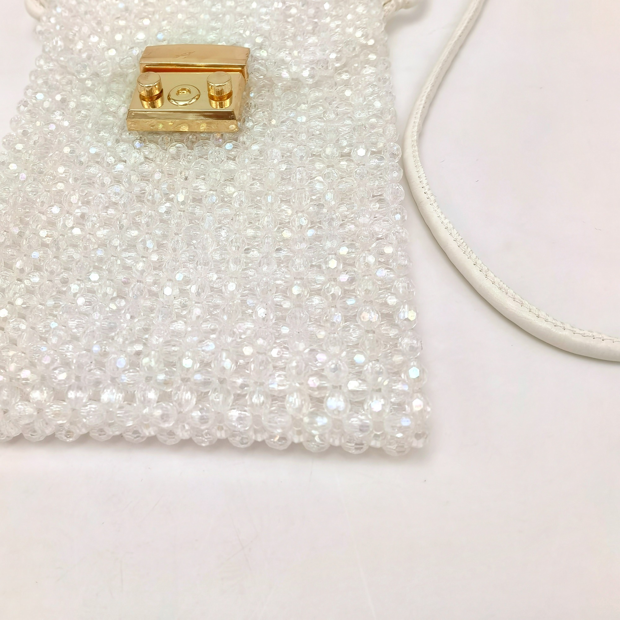 Handmade Beads Pochette Bag with Hasp