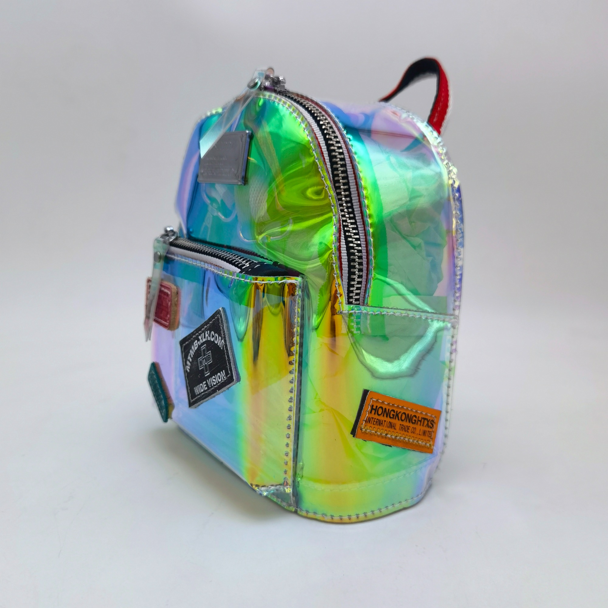 Mini Stylish Iridescent Green Transparent Backpack Bag
