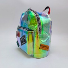 Mini Stylish Iridescent Green Transparent Backpack Bag