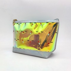 Iridescent Splicing Scaly Figure PVC Makeup Bag