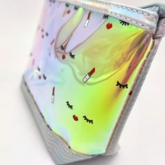 Iridescent Splicing Scaly Figure PVC Makeup Bag