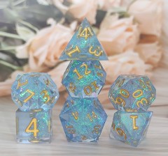 Crystal Unique Resin Dice Set