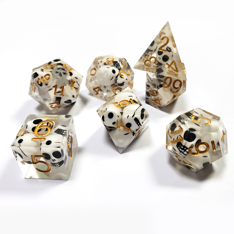 Crystal Unique Resin Dice Set