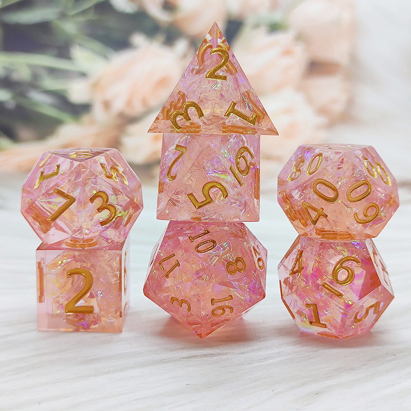 Crystal Unique Resin Dice Set