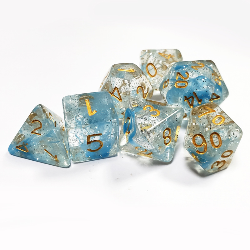 Crystal Unique Resin Dice Set