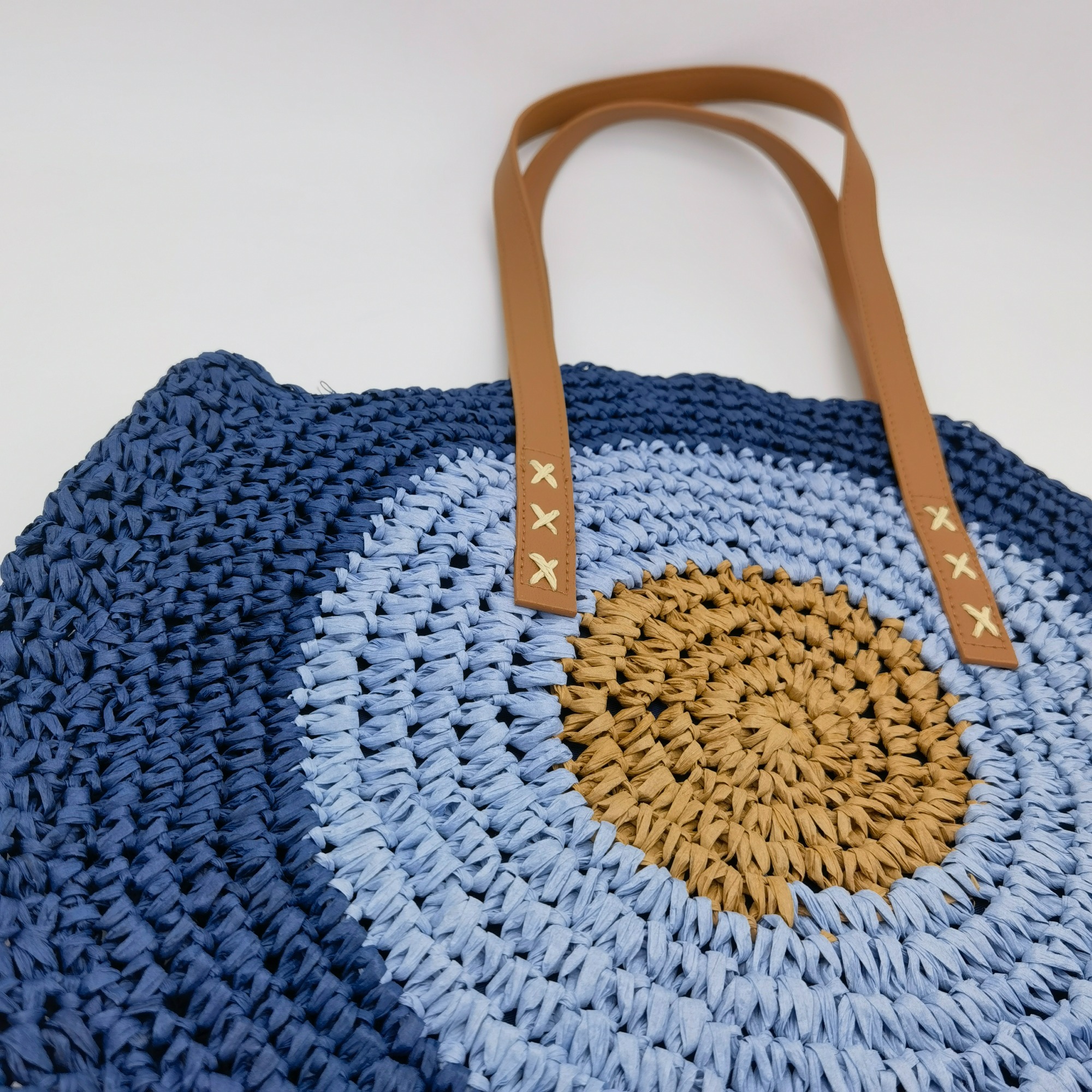 Colorful Soft Straw Wowen Beach Handbag