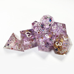 Crystal Unique Resin Dice Set