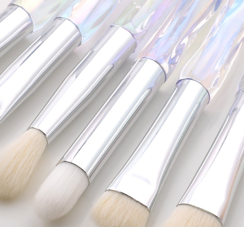 Shiny Iridescent Crystal 10pcs Makeup Brush Set