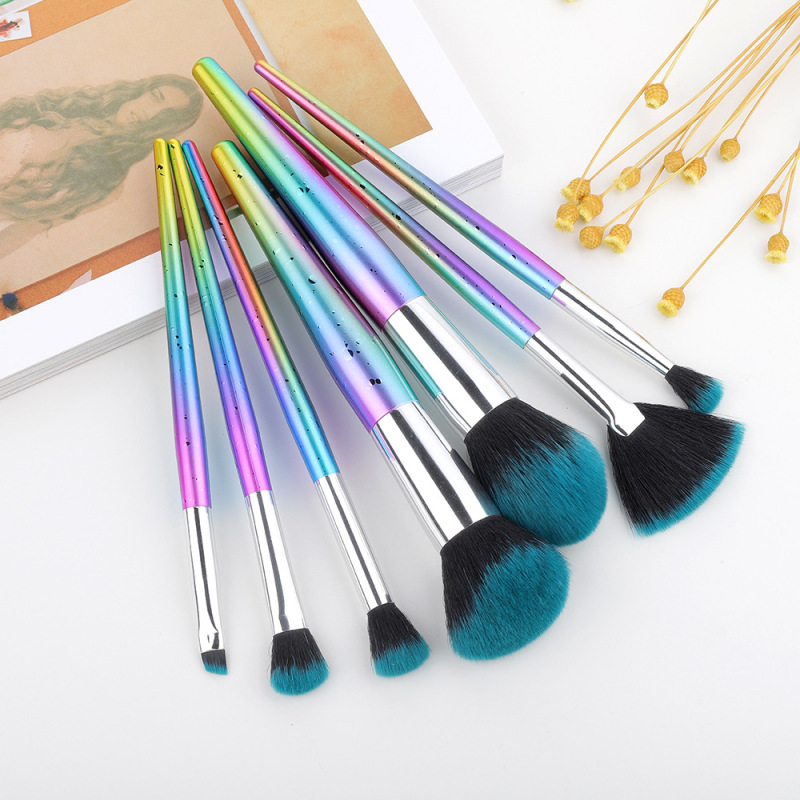 Colorful 7pcs Cosmetic Brushes Set