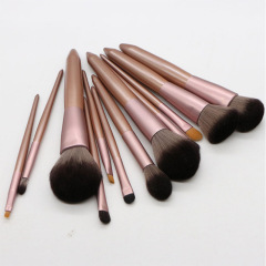 High Quality 12pcs Cosmetic Brushes Set With Wood Handles