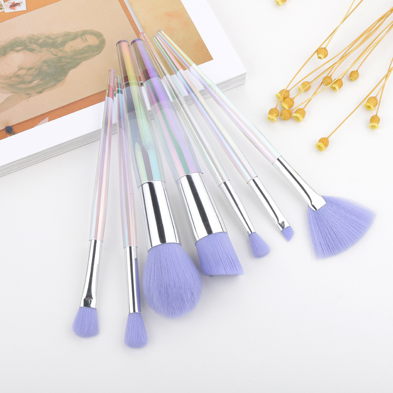 Colorful 7pcs Cosmetic Brushes Set