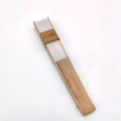 Cotton Cover Hand Fan with Wood Handle