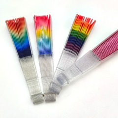 Transparent Fading Color Handle Fans