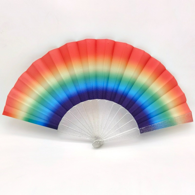Transparent Fading Color Handle Fans