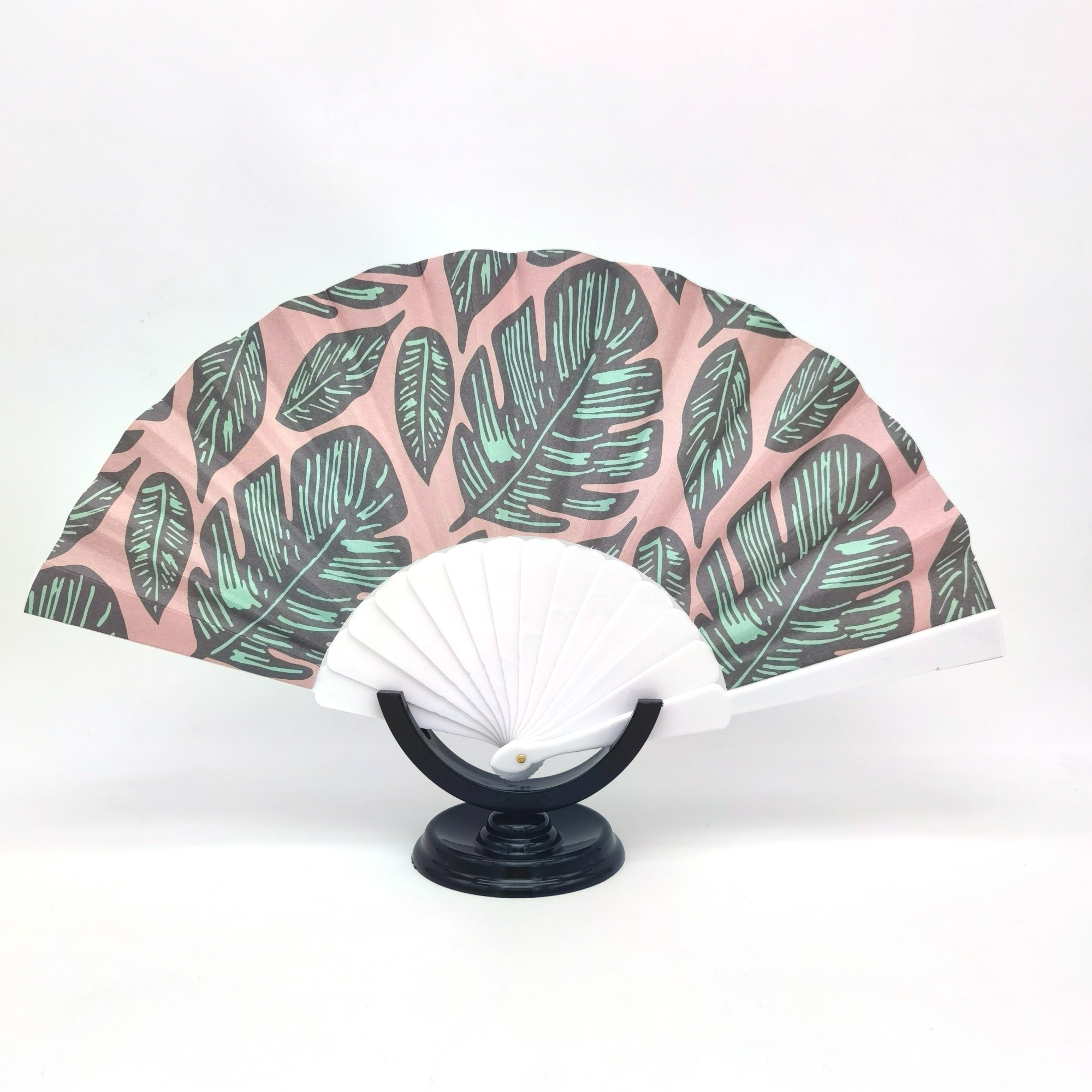 Paper Cover Plastic Handle Hand Fans
