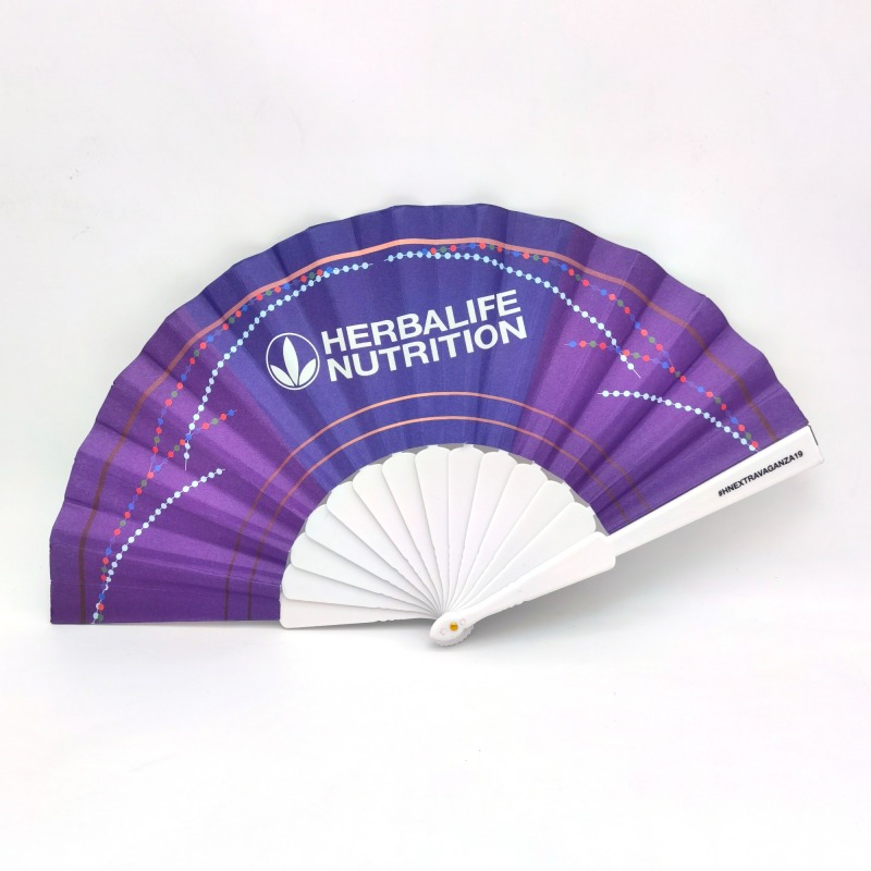 Paper Cover Plastic Handle Hand Fans
