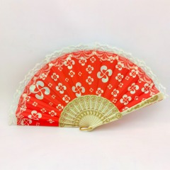Dance Lace Hand Fans with Plastic Handle