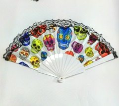 Dance Lace Hand Fans with Plastic Handle