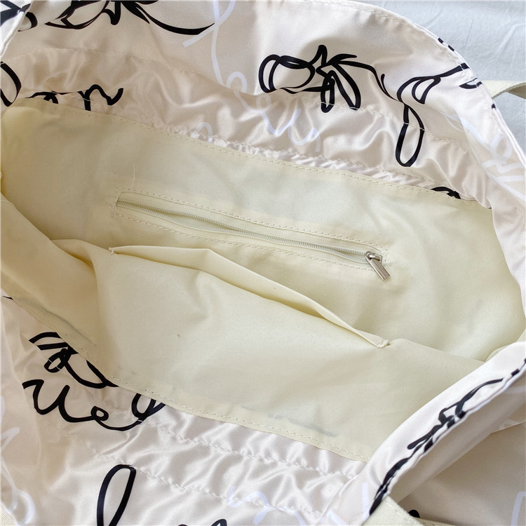 Glossy Nylon Shoulder Bag