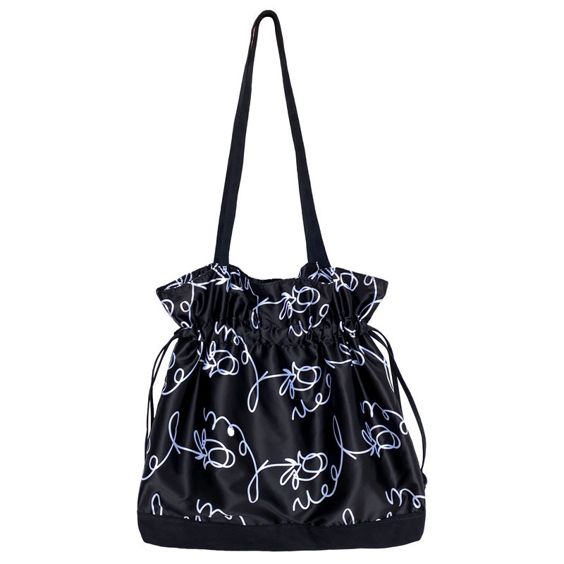 Glossy Nylon Shoulder Bag
