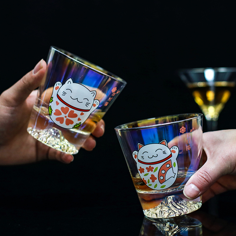Unique Shiny Mountain Bottom Glass