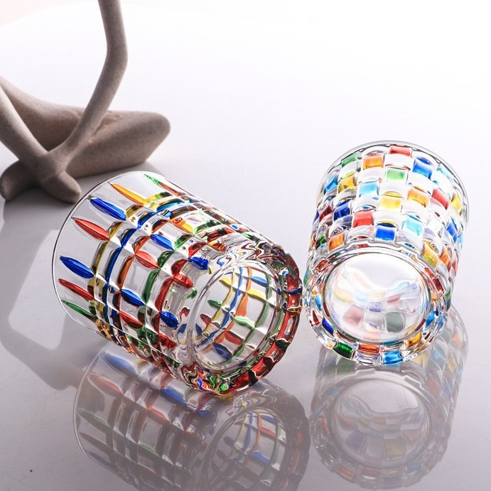 Colorful Painting Drinking Glass